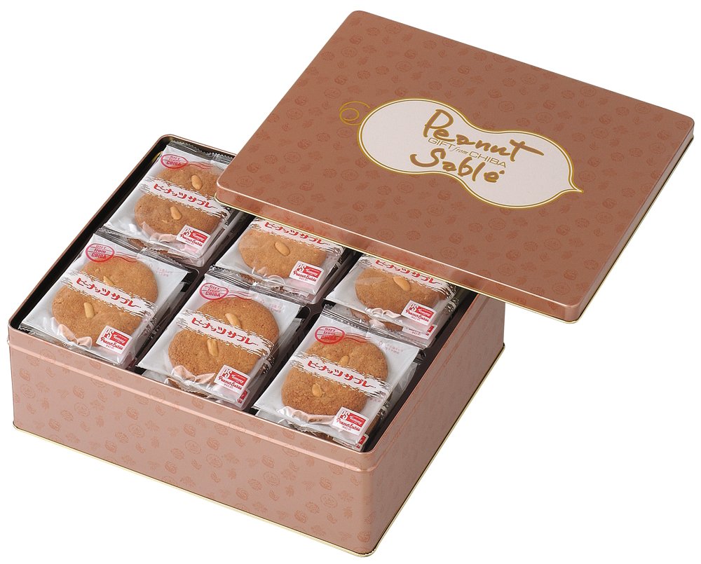 Amazon.co.jp: とみい ピーナッツサブレー 48枚缶入 : 食品・飲料・お酒